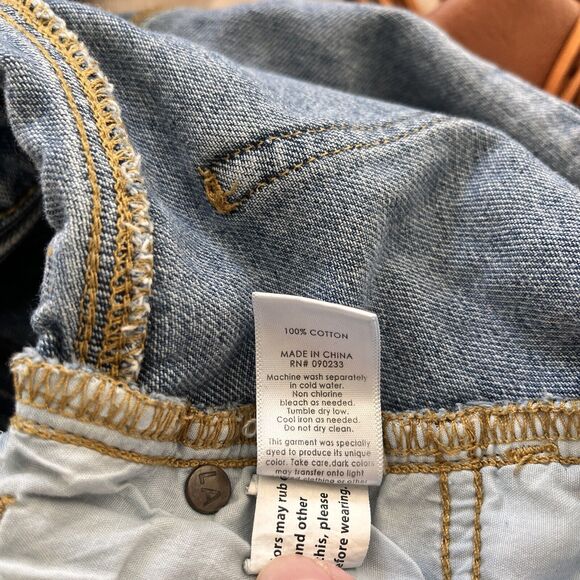 PacSun Women's 100% Cotton Jean Denim Mini Skirt With Belt Blue - Size 28 - Picture 7 of 8